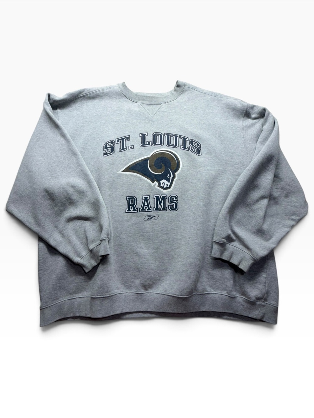 Vintage St. Louis Rams Reebok Crewneck Sweatshirt Gray NFL Football LA Rams